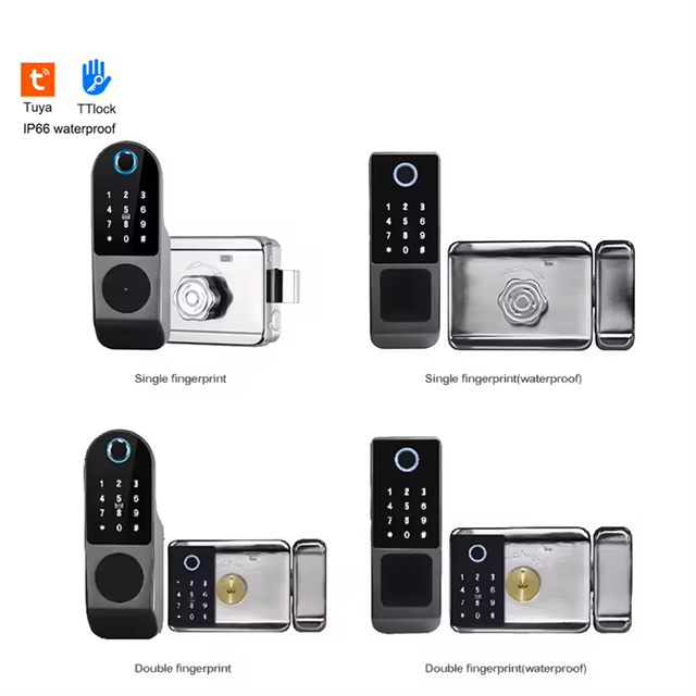 Glomarket Tuya Waterproof Digital TTLock Remote Unlock Double-sided Fingerprint Smart Lock Electronic Lock