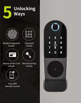 Glomarket Tuya Waterproof Digital TTLock Remote Unlock Double-sided Fingerprint Smart Lock Electronic Lock