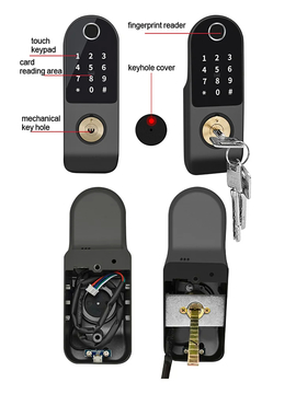 Glomarket Tuya Waterproof Digital TTLock Remote Unlock Double-sided Fingerprint Smart Lock Electronic Lock