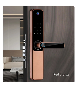 Glomarket Smart Lock Tuya APP Remote Control lndoor HD Screen Wide-angle Camera Wifi Fingerprint Recognition Lock