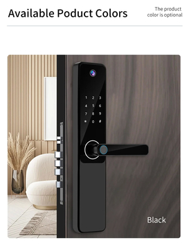 Glomarket Smart Lock Tuya APP Remote Control lndoor HD Screen Wide-angle Camera Wifi Fingerprint Recognition Lock