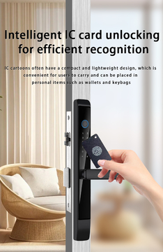 Glomarket Outdoor Aluminum Sliding Door Lock Digital Tuya Smart Lock Electronic Ttlock Fingerprint Handle Cerradura Inteligente