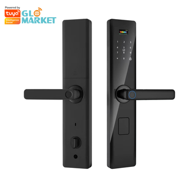 Glomarket Tuya Smart Security Digital Door Lock Biometric Fingerprint Handle Smart Lock Hotel Apartment Room Lock