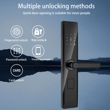 Glomarket Tuya Smart Security Digital Door Lock Biometric Fingerprint Handle Smart Lock Hotel Apartment Room Lock