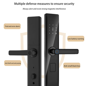 Glomarket Tuya Smart Security Digital Door Lock Biometric Fingerprint Handle Smart Lock Hotel Apartment Room Lock