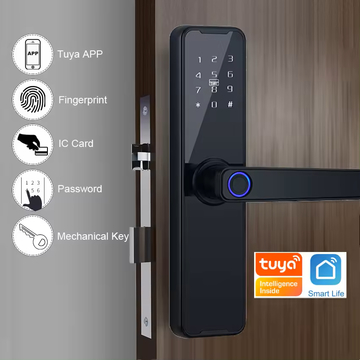 Glomarket Digital Fingerprint Password Apartment Home Room Lock Tuya Wifi Security Electronic Anti-theft Smart Lock