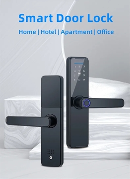 Glomarket Digital Fingerprint Password Apartment Home Room Lock Tuya Wifi Security Electronic Anti-theft Smart Lock