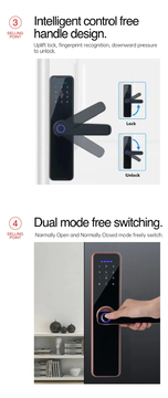 Glomarket Digital Fingerprint Password Apartment Home Room Lock Tuya Wifi Security Electronic Anti-theft Smart Lock