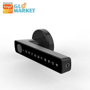 Glomarket Biometric Fingerprint Password Electric Handle Door Lock Bedroom Home Wood Smart Door Lock Cerradura Inteligente Locks