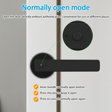 Glomarket Biometric Fingerprint Password Electric Handle Door Lock Bedroom Home Wood Smart Door Lock Cerradura Inteligente Locks