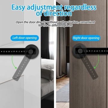 Glomarket Biometric Fingerprint Password Electric Handle Door Lock Bedroom Home Wood Smart Door Lock Cerradura Inteligente Locks