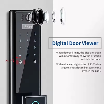 Glomarket Tuya Smart Fingerprint Digital Password Keyless Apartment Home Room Lock Safety Electronic Smart Lock