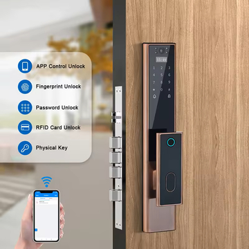 Glomarket Tuya Smart Fingerprint Digital Password Keyless Apartment Home Room Lock Safety Electronic Smart Lock