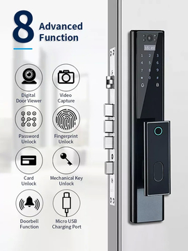 Glomarket Tuya Smart Fingerprint Digital Password Keyless Apartment Home Room Lock Safety Electronic Smart Lock