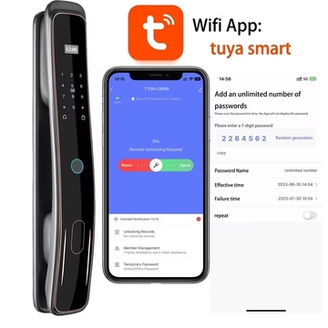 Glomarket Security Fully Automatic Visual Intercom Smart Lock 3d Face Recognition Biometric Fingerprint Cerradura Inteligente