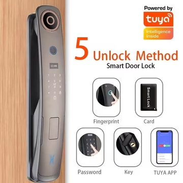 Glomarket Fully Automatic Fingerprint Lock Tuya Smart Lock Digital Biometric Door Lock With Doorbell