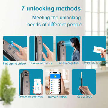 Glomarket Fully Automatic Fingerprint Lock Tuya Smart Lock Digital Biometric Door Lock With Doorbell