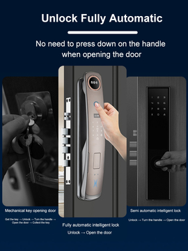 Glomarket Fully Automatic Fingerprint Lock Tuya Smart Lock Digital Biometric Door Lock With Doorbell