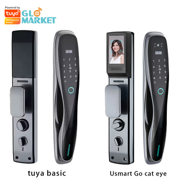 Glomarket Wifi Fully Automatic Fingerprint Locks Electronic Digital Security Door Lock Passcode Smart Lock With Cat Eye