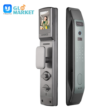 Glomarket Fully Automatic Camera Door Lock 3d Face Recognition Fingerprint Smart Digital Password Lock App Password Key Unlock