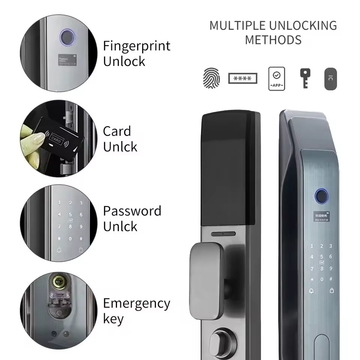 Glomarket Fully Automatic Camera Door Lock 3d Face Recognition Fingerprint Smart Digital Password Lock App Password Key Unlock