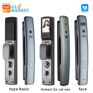 Glomarket Fingerprint Fully Automatic Smart Lock 3d Face Recognition Video Doorbell App Card Password Key Unlock Digital Lock