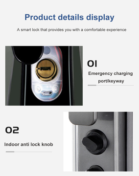 Glomarket Fingerprint Fully Automatic Smart Lock 3d Face Recognition Video Doorbell App Card Password Key Unlock Digital Lock