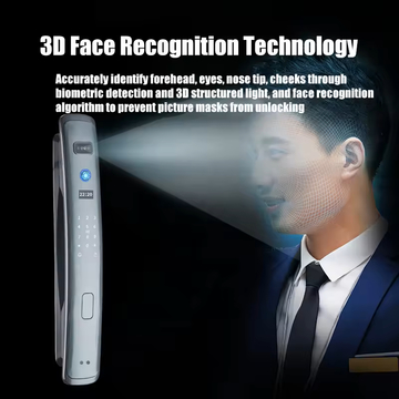 Glomarket Fingerprint Fully Automatic Smart Lock 3d Face Recognition Video Doorbell App Card Password Key Unlock Digital Lock