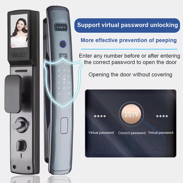 Glomarket Fingerprint Fully Automatic Smart Lock 3d Face Recognition Video Doorbell App Card Password Key Unlock Digital Lock