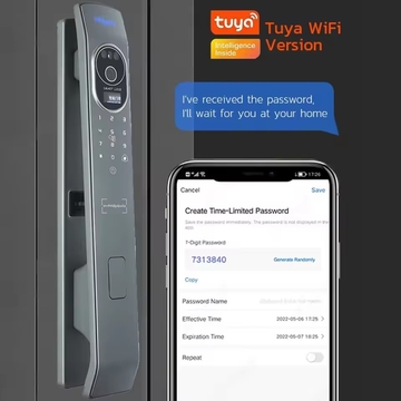 Face Recognition Finger Vein Home Security Door Lock Automatic Tuya Wifi Smart Fingerprint Digital Locks With Camera