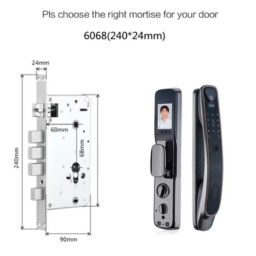 Tuya Wifi Automatic Face Recognition Smart Door Lock With Camera Fingerprint Digital Keyless Smart Lock