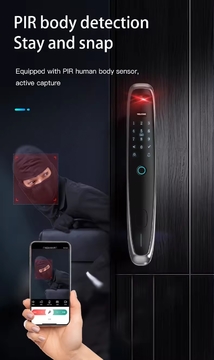 Tuya 3d Face Recognition Security Digital Smart Door Lock Password Fingerprint Key Unlock Fully Automatic Smart Lock