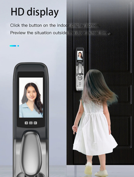 Tuya 3d Face Recognition Security Digital Smart Door Lock Password Fingerprint Key Unlock Fully Automatic Smart Lock