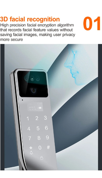 Fully Automatic Digital Fingerprint Smart Door Lock 3d Face Recognition With Camera Cerradura Tuya Wifi Aluminium Lock