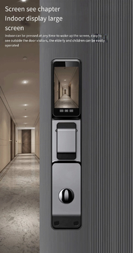 Fully Automatic Digital Fingerprint Smart Door Lock 3d Face Recognition With Camera Cerradura Tuya Wifi Aluminium Lock