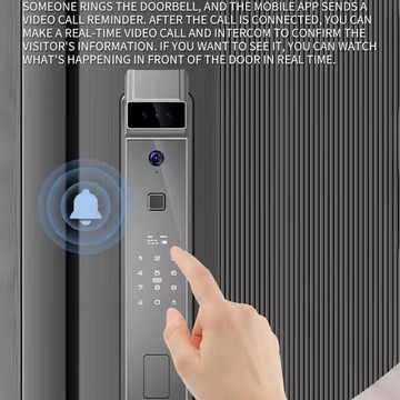 Tuya Biometric Fingerprint Smart Locks 3d Face Recognition Smart Door Lock Wifi Aluminium Electric Automatic Gate Lock