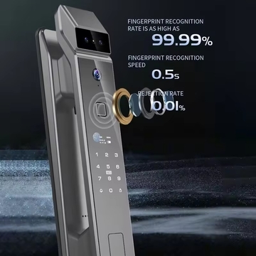 Tuya Biometric Fingerprint Smart Locks 3d Face Recognition Smart Door Lock Wifi Aluminium Electric Automatic Gate Lock