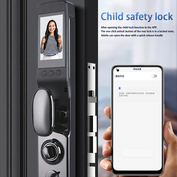 Glomarket Fully Automatic Real Time Video Intercom Face Recognition Lock With Camera Digital Doorbell Biometric Fingerprint Lock