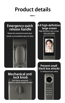 Glomarket Video Intercom Face Door Lock With Camera Real-time Monitoring Digital Fingerprint 3d Face Rrecognition Smart Lock