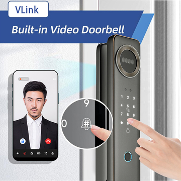 Glomarket Video Intercom Face Door Lock With Camera Real-time Monitoring Digital Fingerprint 3d Face Rrecognition Smart Lock