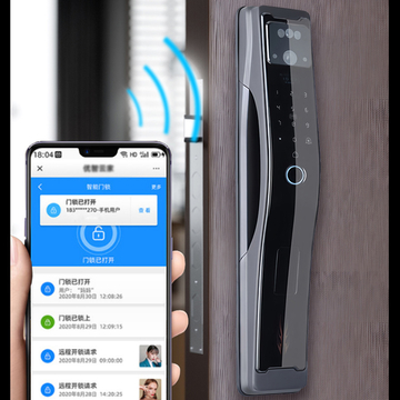 Glomarket Tuya Face Recognition Smart Lock Wifi Digital Lock Biometric Electronic Fingerprint Wood Apartment Door Lock