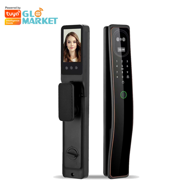 Glomarket Tuya Smart Door Lock With Camera Manufacturers Prices Security Biometric Fingerprint Fully Automatic Smart Lock