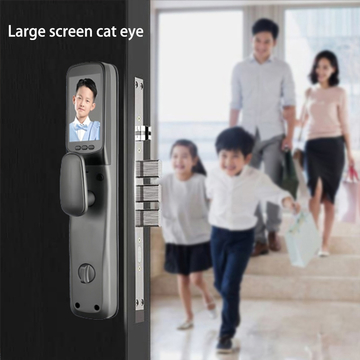 Wifi Digital Biometric Fingerprint Security Face Recognition Fully Automatic Smart Lock With Camera For Front Door