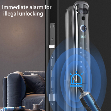 Wifi Digital Biometric Fingerprint Security Face Recognition Fully Automatic Smart Lock With Camera For Front Door