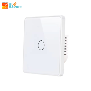 Glomarket EU Standard WiFi/Zigbee 1 gang Smart Electric Switches Voice Control Anti-scratch Panel Metal Frame Tuya WiFi Smart Light Switch