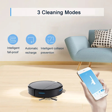 Glomarket Tuya Wifi Smart Cleaner Robot 2000Pa Suction Household Smart Robot Vacuum Mop Floor Auto Cleaner