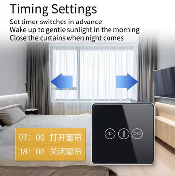 Smart Curtain Switch WiFi/Zigbee Voice Control Google Assistant Smart EU Standard Touch Screen Switch APP Garage Door Switch