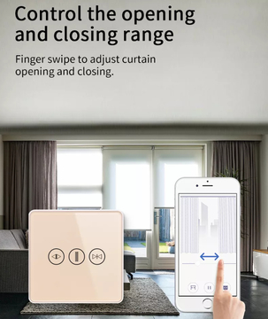 Smart Curtain Switch WiFi/Zigbee Voice Control Google Assistant Smart EU Standard Touch Screen Switch APP Garage Door Switch