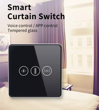 Smart Curtain Switch WiFi/Zigbee Voice Control Google Assistant Smart EU Standard Touch Screen Switch APP Garage Door Switch