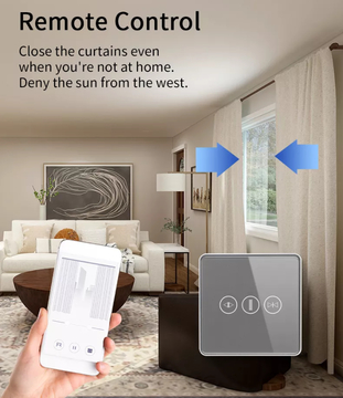 Smart Curtain Switch WiFi/Zigbee Voice Control Google Assistant Smart EU Standard Touch Screen Switch APP Garage Door Switch